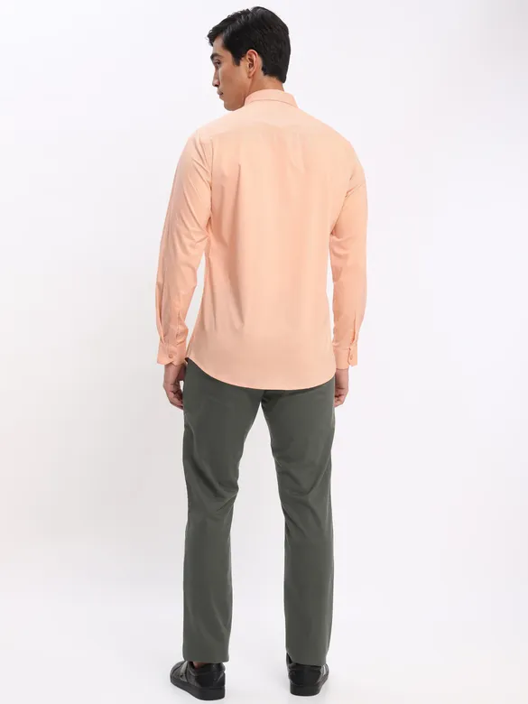 Peach Shirt with Dark Grey Chinos: Pack of 2