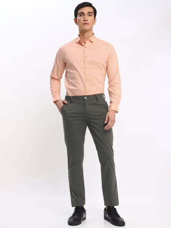 Peach Shirt with Dark Grey Chinos: Pack of 2