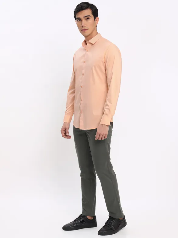 Peach Shirt with Dark Grey Chinos: Pack of 2