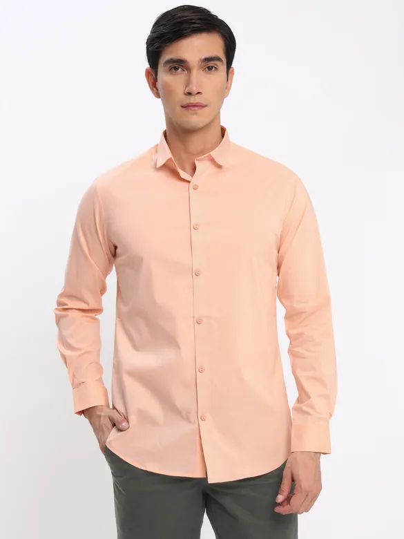 Peach Shirt with Dark Grey Chinos: Pack of 2