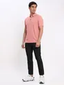 Rose Pink and Thunder Grey Polo T-shirt with Black Chinos: Pack of 3