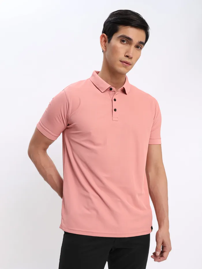 Rose Pink and Thunder Grey Polo T-shirt with Black Chinos: Pack of 3