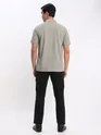 Rose Pink and Thunder Grey Polo T-shirt with Black Chinos: Pack of 3