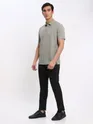 Rose Pink and Thunder Grey Polo T-shirt with Black Chinos: Pack of 3