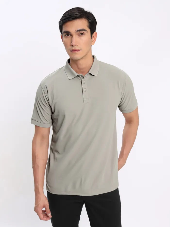 Rose Pink and Thunder Grey Polo T-shirt with Black Chinos: Pack of 3