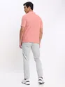 Rose Pink Polo T-shirt with Slivery White Chinos: Pack of 2