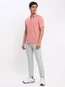 Rose Pink Polo T-shirt with Slivery White Chinos: Pack of 2