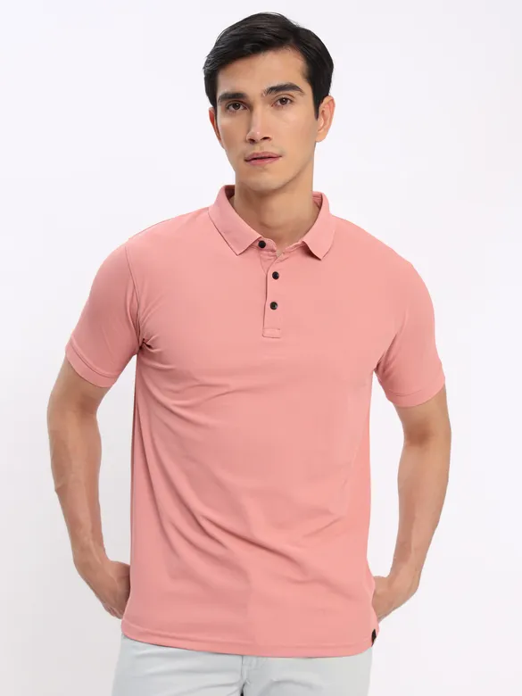 Rose Pink Polo T-shirt with Slivery White Chinos: Pack of 2