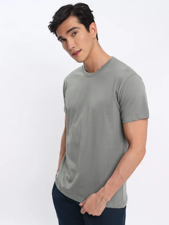 Space Grey and Pink Plain T-shirt with Navy Blue Pyjama: Pack of 3