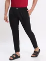 Teal Blue and Red Plain T-shirt with Black Pyjama: Pack of 3