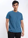 Teal Blue and Red Plain T-shirt with Black Pyjama: Pack of 3