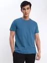 Teal Blue and Red Plain T-shirt with Black Pyjama: Pack of 3