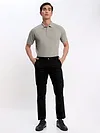 Thunder Grey Polo T-shirt with Black Chinos: Pack of 2
