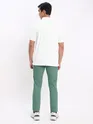White and French Wine Polo T-shirt with Cadet Blue Chinos: Pack of 3