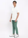 White and French Wine Polo T-shirt with Cadet Blue Chinos: Pack of 3
