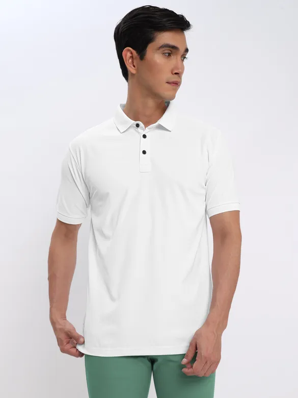 White and French Wine Polo T-shirt with Cadet Blue Chinos: Pack of 3