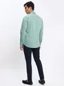 White and Pista Green Shirt with Midnight Blue Chinos: Pack of 3