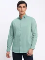 White and Pista Green Shirt with Midnight Blue Chinos: Pack of 3