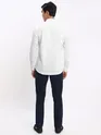 White and Pista Green Shirt with Midnight Blue Chinos: Pack of 3