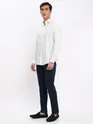 White and Pista Green Shirt with Midnight Blue Chinos: Pack of 3
