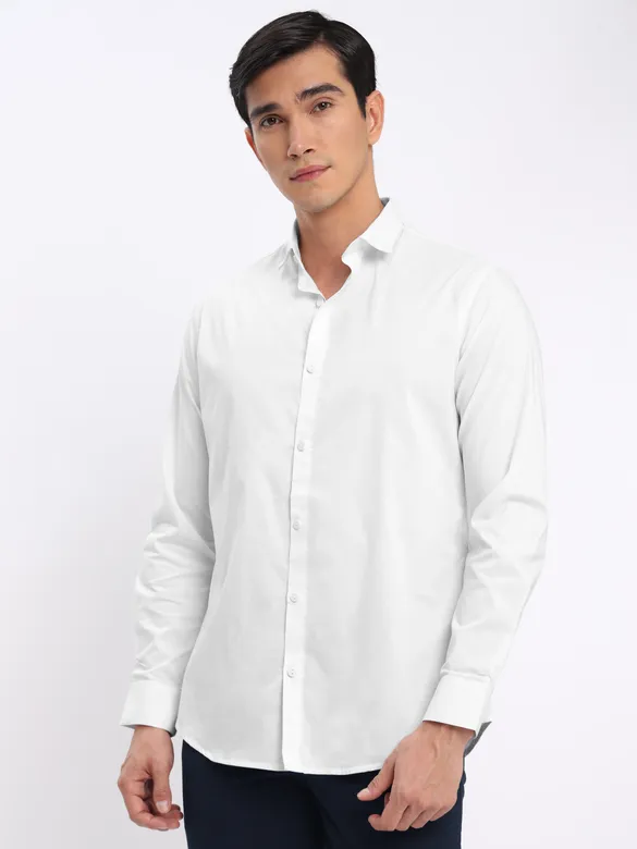 White and Pista Green Shirt with Midnight Blue Chinos: Pack of 3