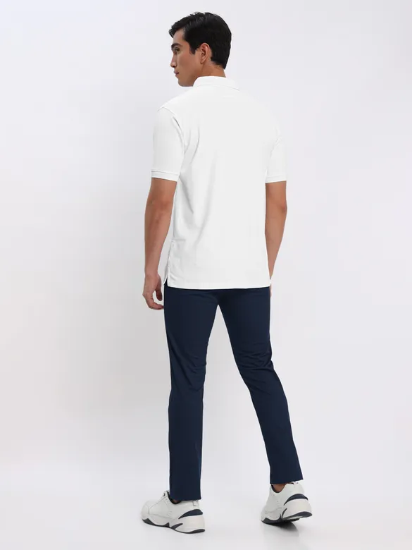 White Polo T-shirt with Midnight Blue Chinos: Pack of 2