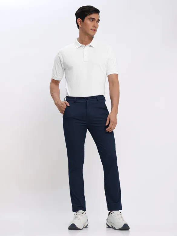 White Polo T-shirt with Midnight Blue Chinos: Pack of 2