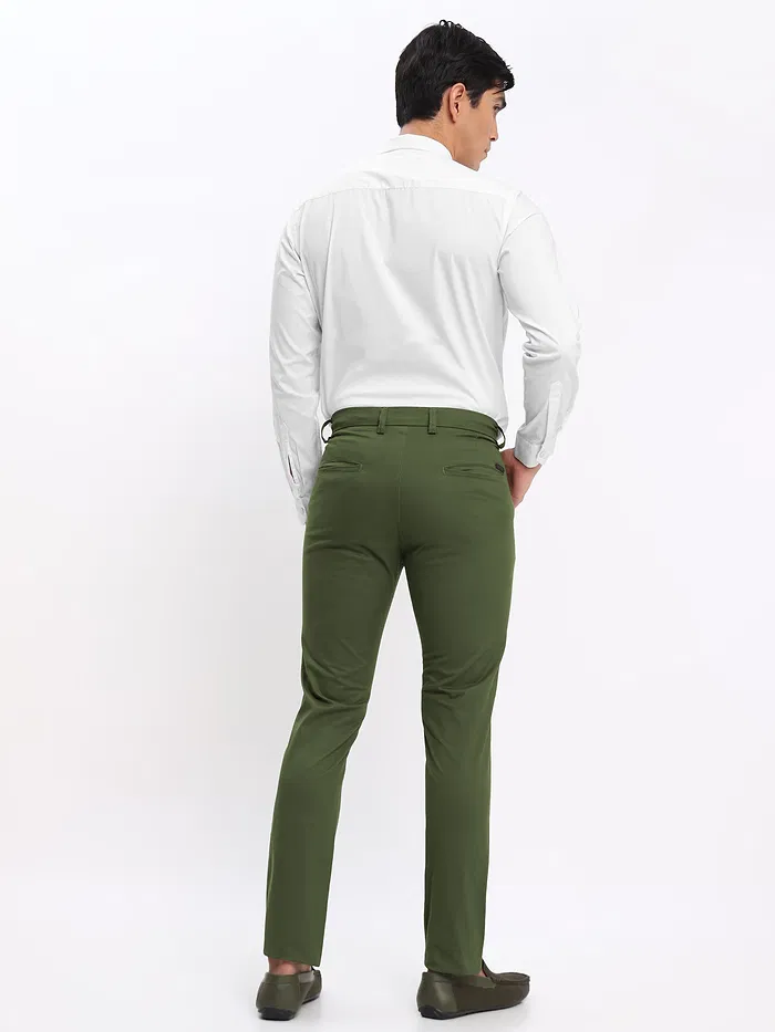 White Shirt with Sage Green Chinos: Pack of 2
