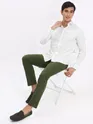 White Shirt with Sage Green Chinos: Pack of 2