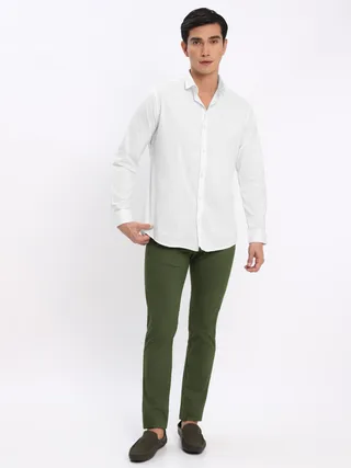 White Shirt with Sage Green Chinos: Pack of 2