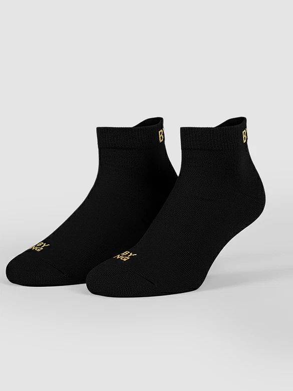 Black Solid Unisex Socks