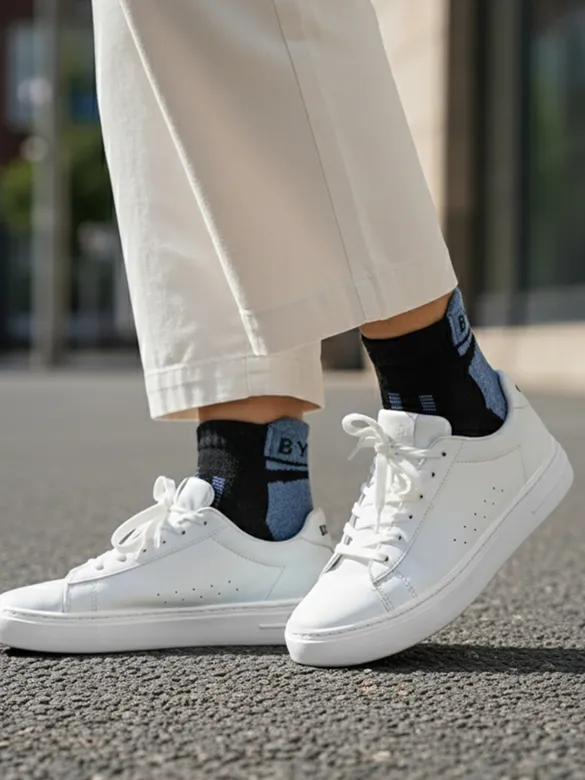 Blue Color Block Unisex Socks
