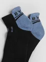 Blue Color Block Unisex Socks