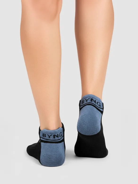 Blue Color Block Unisex Socks