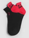 Crimson Red Color Block Unisex Socks