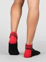 Crimson Red Color Block Unisex Socks