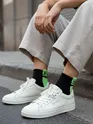 Fresh Green Color Block Unisex Socks