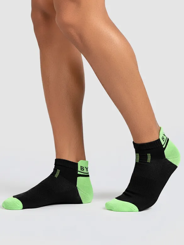 Fresh Green Color Block Unisex Socks