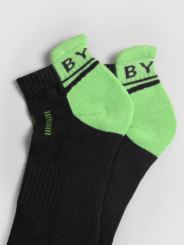 Fresh Green Color Block Unisex Socks