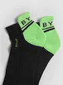 Fresh Green Color Block Unisex Socks