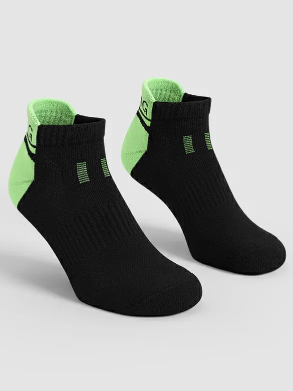 Fresh Green Color Block Unisex Socks