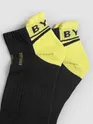 Yellow Color Block Unisex Socks