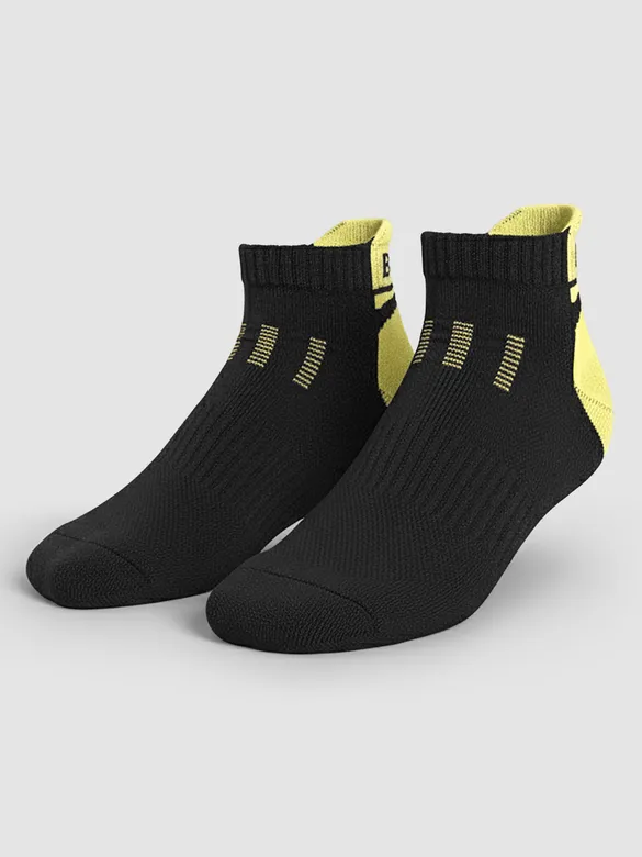 Yellow Color Block Unisex Socks