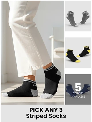 Pick any 3 Striped Socks Combo