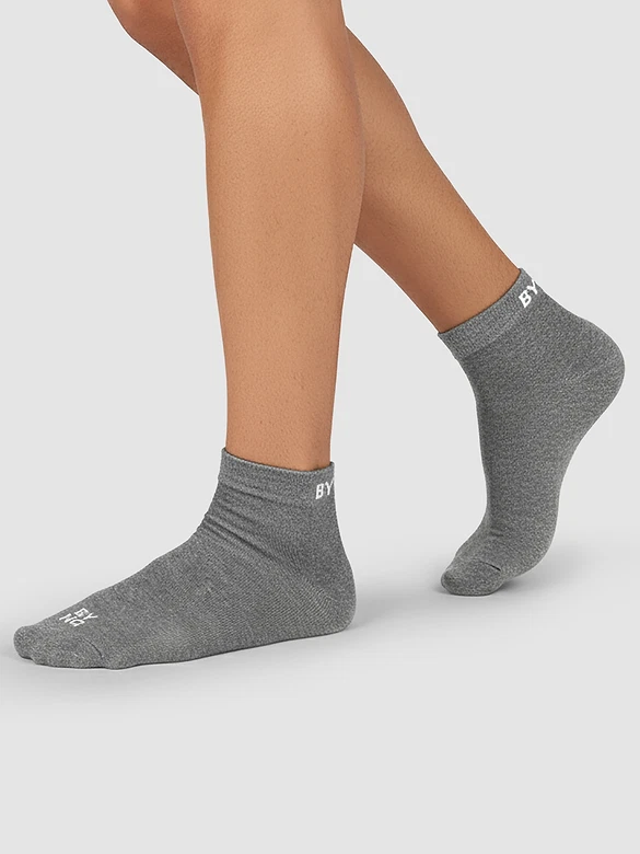 Grey Solid Unisex Socks