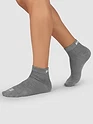 Grey Solid Unisex Socks