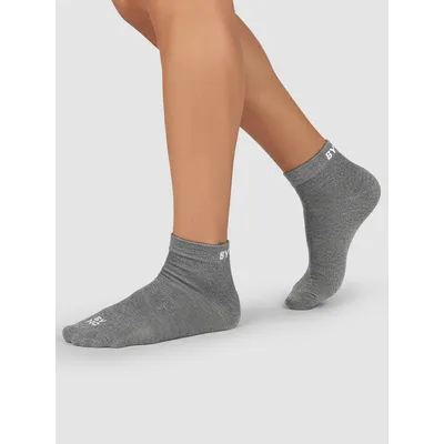 Grey Solid Unisex Socks