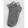 Grey Solid Unisex Socks