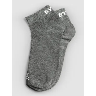 Grey Solid Unisex Socks