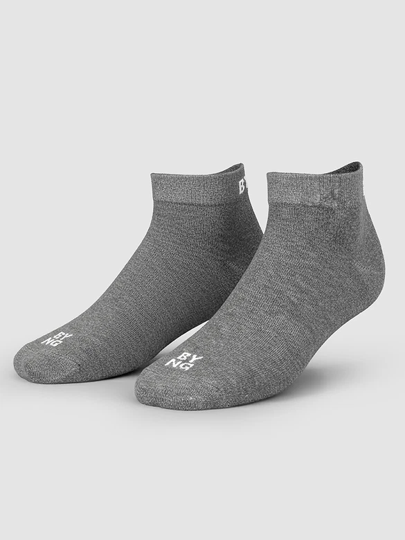 Grey Solid Unisex Socks